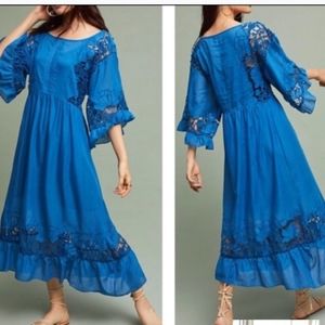 Akemi + Kin Anthropologie flutter sleeve maxi